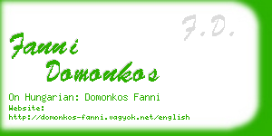 fanni domonkos business card